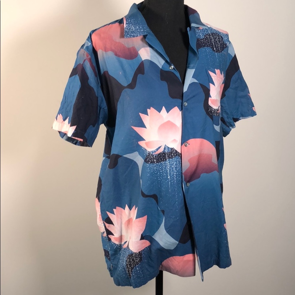 Button down floral print